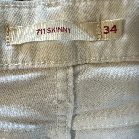 Levi's 711 skinny jeans women's size 34, white - Picture 3 of 4